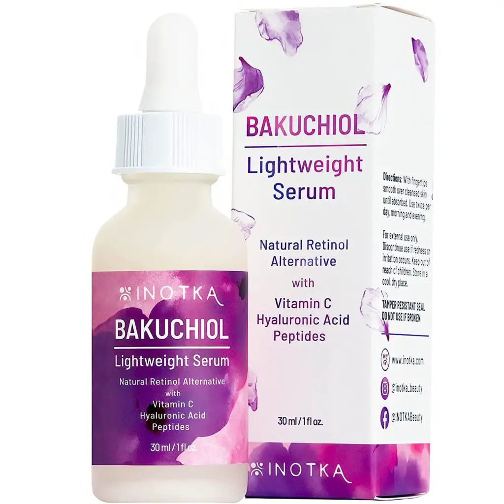 Inotka serum contains Bakuchiol that acts like retinol. 